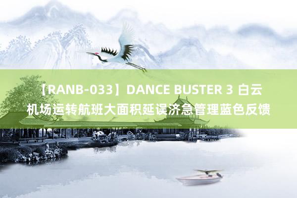 【RANB-033】DANCE BUSTER 3 白云机场运转航班大面积延误济急管理蓝色反馈