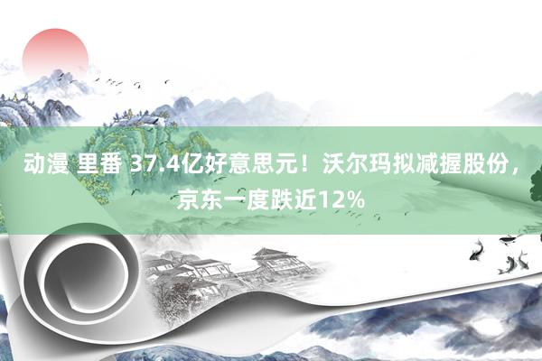 动漫 里番 37.4亿好意思元！沃尔玛拟减握股份，京东一度跌近12%