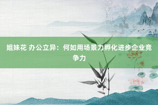 姐妹花 办公立异：何如用场景力孵化进步企业竞争力