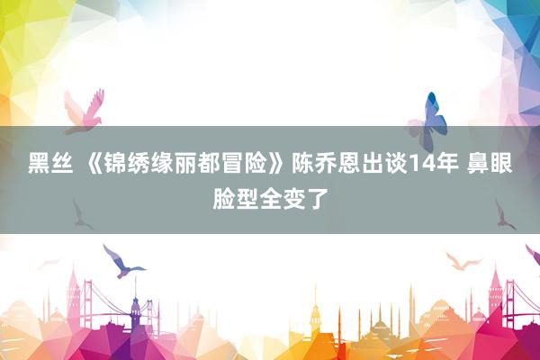 黑丝 《锦绣缘丽都冒险》陈乔恩出谈14年 鼻眼脸型全变了