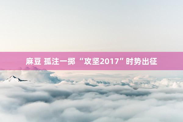 麻豆 孤注一掷 “攻坚2017”时势出征